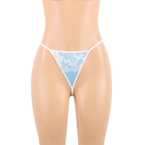 Floral form fitting Print Lace-up Babydoll Without Underwire - Picture 6 of 9